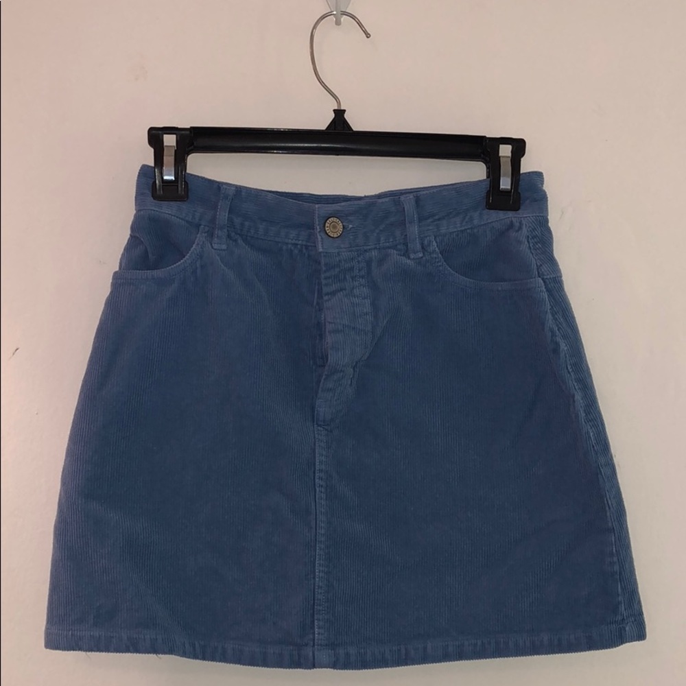 Blue corduroy skirt